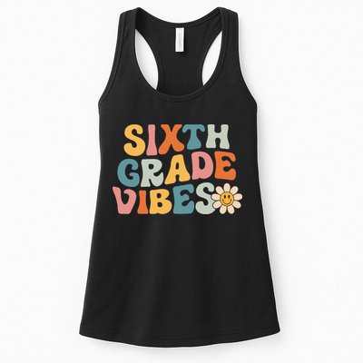 Sixth Grade Vibes 6th Grade Team Retro 1st Day Of School Womens Tank Top