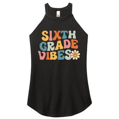 Sixth Grade Vibes 6th Grade Team Retro 1st Day Of School Women's Perfect Tri Rocker Tank