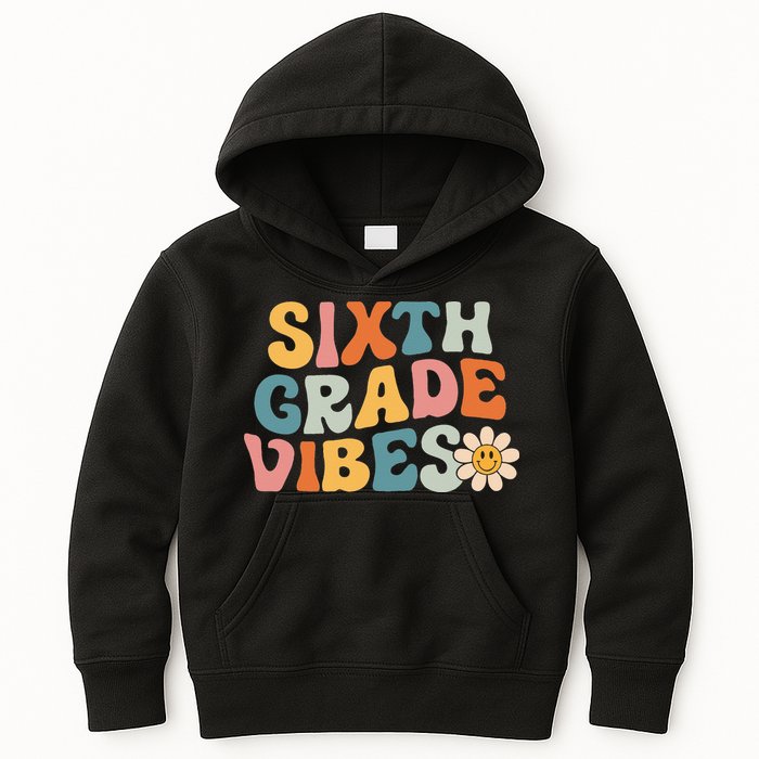 Sixth Grade Vibes 6th Grade Team Retro 1st Day Of School Kids Hoodie