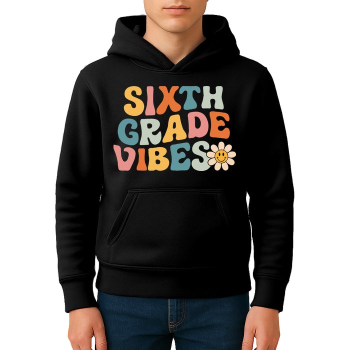 Sixth Grade Vibes 6th Grade Team Retro 1st Day Of School Kids Hoodie