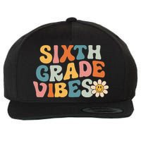 Sixth Grade Vibes 6th Grade Team Retro 1st Day Of School Wool Snapback Cap