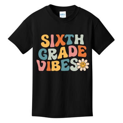 Sixth Grade Vibes 6th Grade Team Retro 1st Day Of School Kids T-Shirt