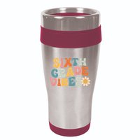 Sixth Grade Vibes 6th Grade Team Retro 1st Day Of School 16oz Travel Tumbler