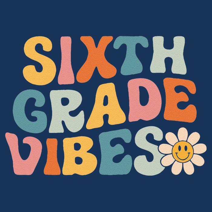 Sixth Grade Vibes 6th Grade Team Retro 1st Day Of School Infant Baby Jersey Bodysuit