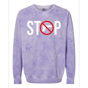 Stop Gun Violence Anti Guns Colorblast Crewneck Sweatshirt