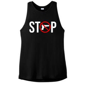 Stop Gun Violence Anti Guns Ladies PosiCharge Tri-Blend Wicking Tank