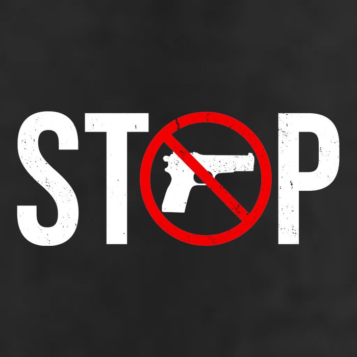 Stop Gun Violence Anti Guns 7 Panel Mesh Trucker Snapback Hat