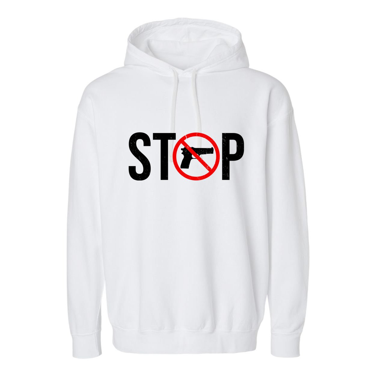 Stop Gun Violence Anti Guns Garment-Dyed Fleece Hoodie