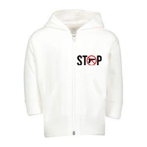 Stop Gun Violence Anti Guns Toddler Zip Fleece Hoodie