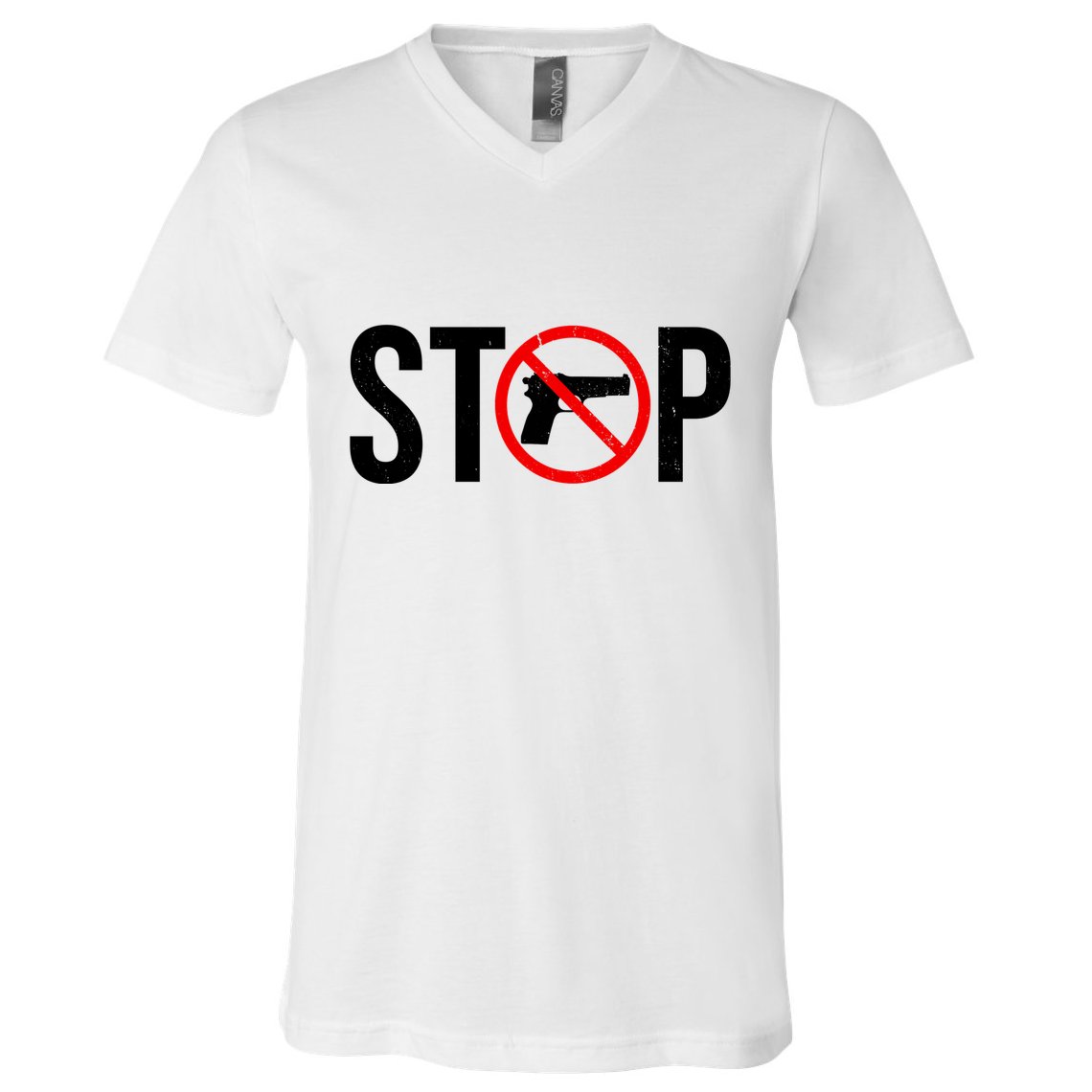 Stop Gun Violence Anti Guns V-Neck T-Shirt
