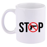 Stop Gun Violence Anti Guns 11oz C Handle Ceramic Mug