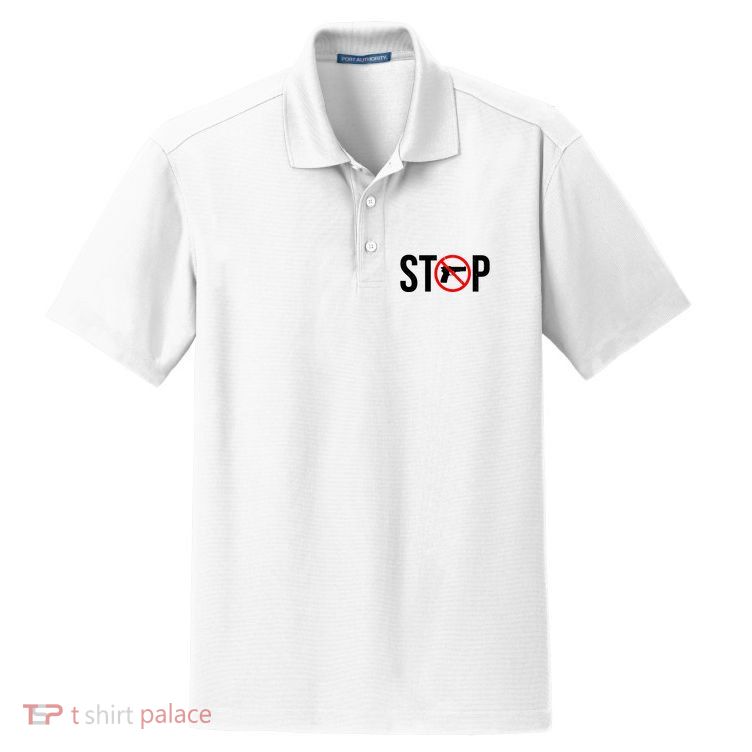 Stop Gun Violence Anti Guns Dry Zone Grid Polo