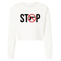 Stop Gun Violence Anti Guns Cropped Pullover Crew