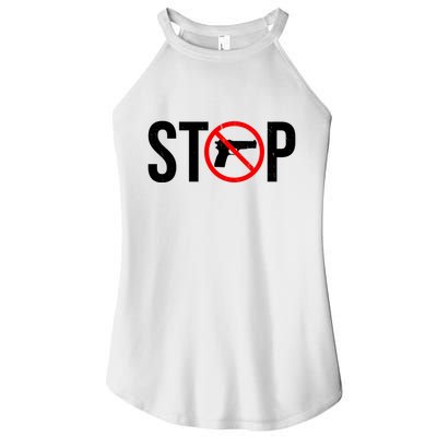 Stop Gun Violence Anti Guns Women's Perfect Tri Rocker Tank