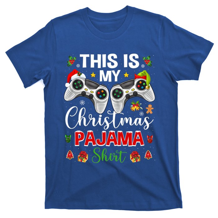 Santa Gamer Video Game Games This Is My Christmas Pajama Cool Gift T-Shirt