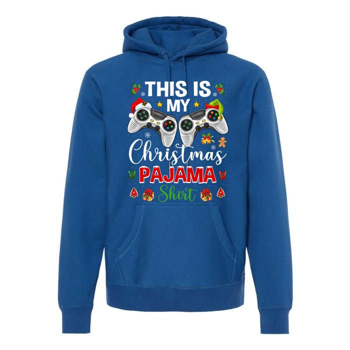 Santa Gamer Video Game Games This Is My Christmas Pajama Cool Gift Premium Hoodie