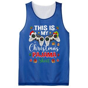 Santa Gamer Video Game Games This Is My Christmas Pajama Cool Gift Mesh Reversible Basketball Jersey Tank