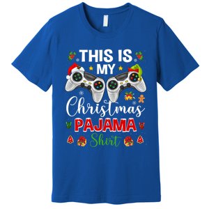 Santa Gamer Video Game Games This Is My Christmas Pajama Cool Gift Premium T-Shirt