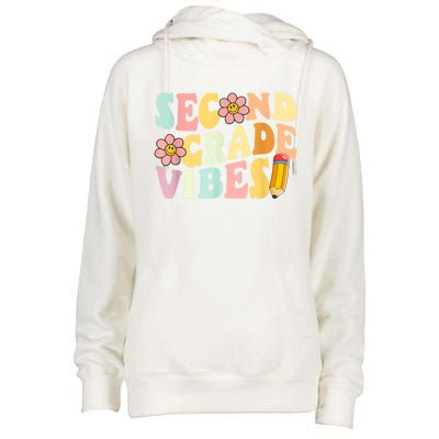 Second Grade Vibes 2Nd Grade 1St Day Of School Teacher Meaningful Gift Womens Funnel Neck Pullover Hood