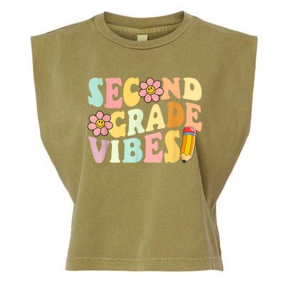 Second Grade Vibes 2Nd Grade 1St Day Of School Teacher Meaningful Gift Garment-Dyed Women's Muscle Tee