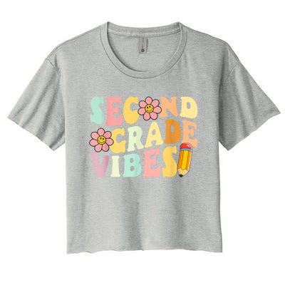 Second Grade Vibes 2Nd Grade 1St Day Of School Teacher Meaningful Gift Women's Crop Top Tee