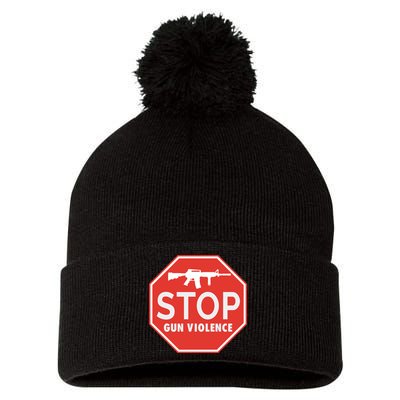 Stop Gun Violence | End Gun Violence Pom Pom 12in Knit Beanie