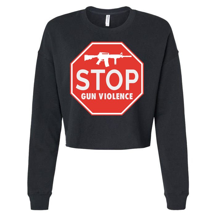 Stop Gun Violence | End Gun Violence Cropped Pullover Crew