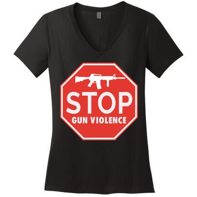 Stop Gun Violence | End Gun Violence Women's V-Neck T-Shirt