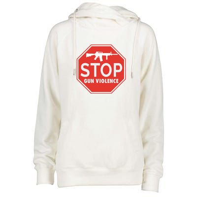 Stop Gun Violence | End Gun Violence Womens Funnel Neck Pullover Hood