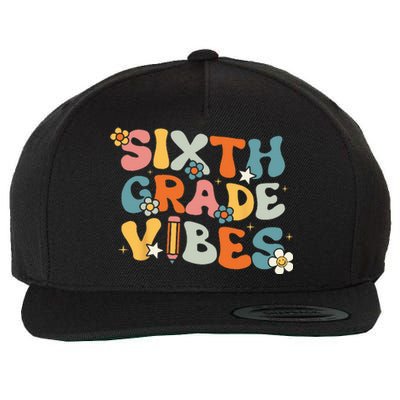 Sixth Grade Vibes Back To School Retro 6th Grade Teachers Wool Snapback Cap