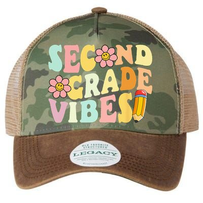 Second Grade Vibes 2nd Grade 1st Day Of School Teacher Legacy Tie Dye Trucker Hat