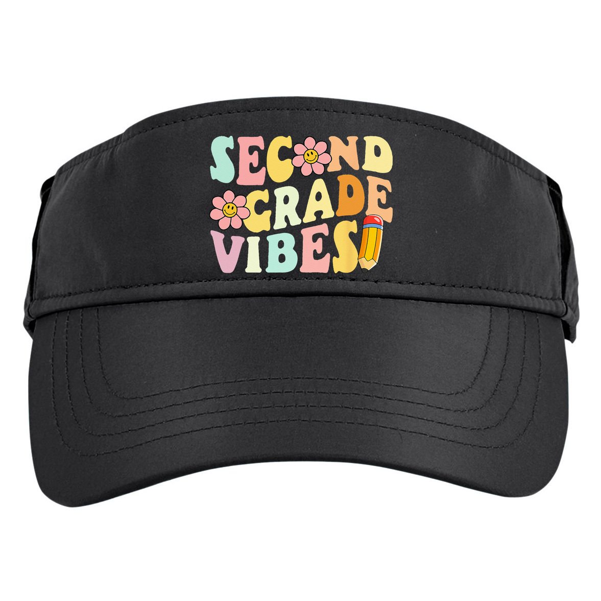Second Grade Vibes 2nd Grade 1st Day Of School Teacher Adult Drive Performance Visor