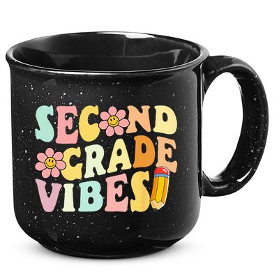Second Grade Vibes 2nd Grade 1st Day Of School Teacher 15oz Campfire Ceramic Mug