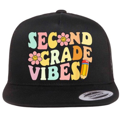 Second Grade Vibes 2nd Grade 1st Day Of School Teacher Flatbill Hat