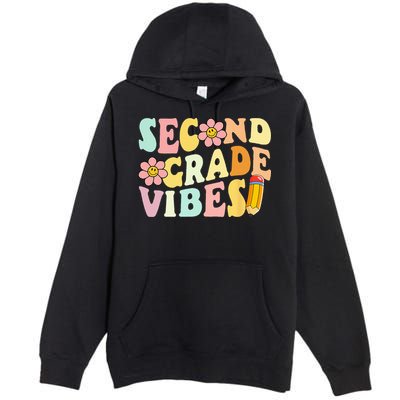 Second Grade Vibes 2nd Grade 1st Day Of School Teacher Premium Pullover Hoodie