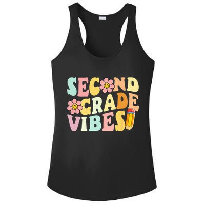 Second Grade Vibes 2nd Grade 1st Day Of School Teacher Ladies PosiCharge Competitor Racerback Tank