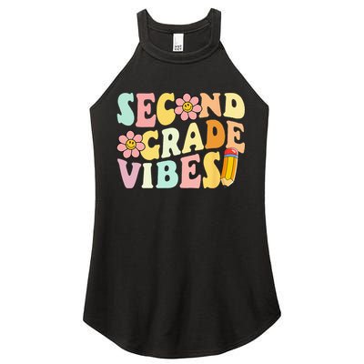 Second Grade Vibes 2nd Grade 1st Day Of School Teacher Women's Perfect Tri Rocker Tank