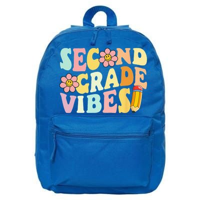 Second Grade Vibes 2nd Grade 1st Day Of School Teacher 16 in Basic Backpack
