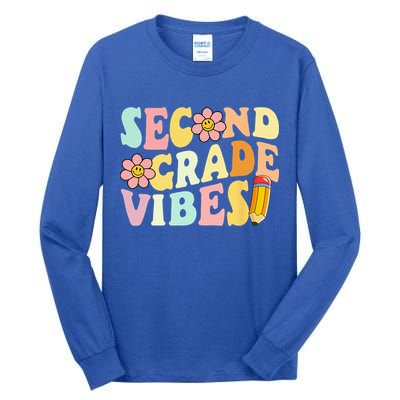 Second Grade Vibes 2nd Grade 1st Day Of School Teacher Tall Long Sleeve T-Shirt