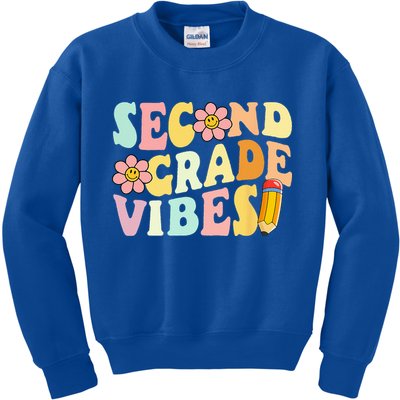 Second Grade Vibes 2nd Grade 1st Day Of School Teacher Kids Sweatshirt