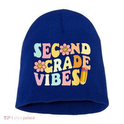 Second Grade Vibes 2nd Grade 1st Day Of School Teacher Short Acrylic Beanie
