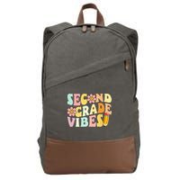 Second Grade Vibes 2nd Grade 1st Day Of School Teacher Cotton Canvas Backpack