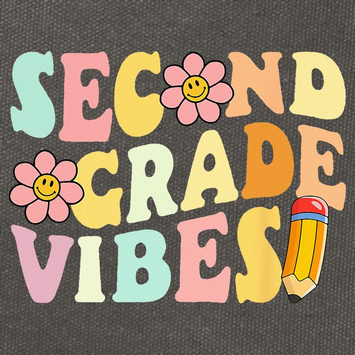 Second Grade Vibes 2nd Grade 1st Day Of School Teacher Cotton Canvas Backpack
