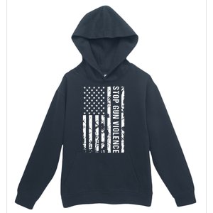 Stop Gun Violence Gun Awareness American Flag Urban Pullover Hoodie