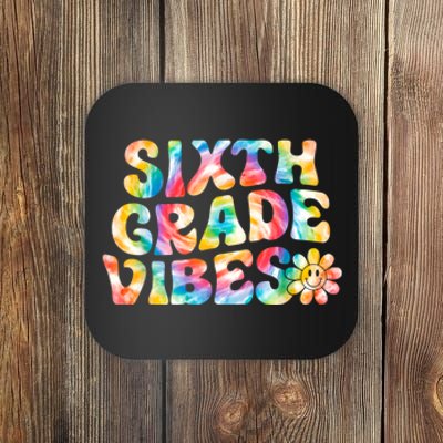 Sixth Grade Vibes 6th Grade Team Retro Back To School Coaster