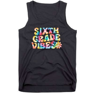 Sixth Grade Vibes 6th Grade Team Retro Back To School Tank Top