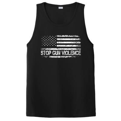 Stop Gun Violence End Gun Violence America Flag PosiCharge Competitor Tank