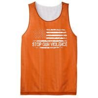 Stop Gun Violence End Gun Violence America Flag Mesh Reversible Basketball Jersey Tank