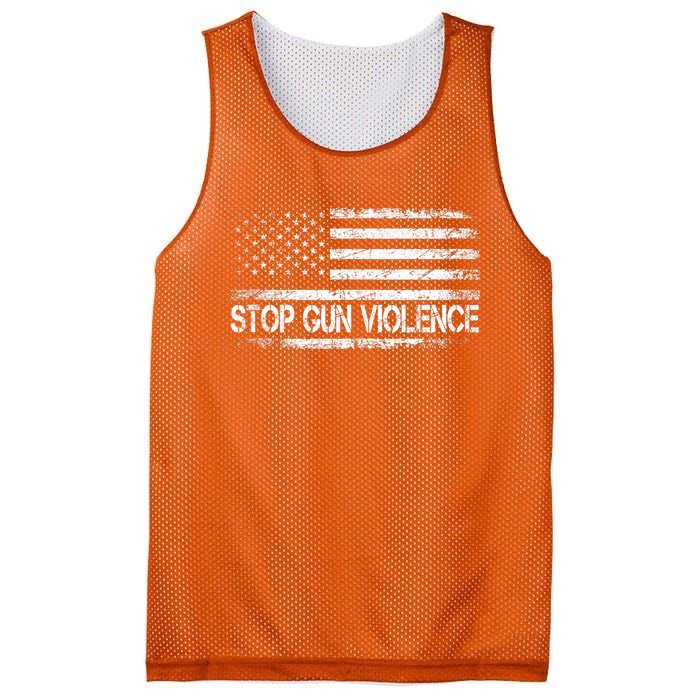 Stop Gun Violence End Gun Violence America Flag Mesh Reversible Basketball Jersey Tank