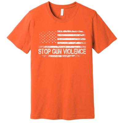 Stop Gun Violence End Gun Violence America Flag Premium T-Shirt